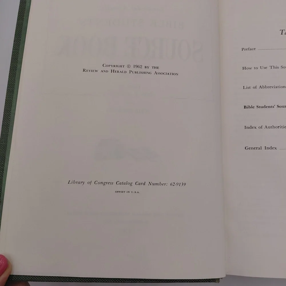 Seventh-Day Adventist Bible Students Source Book Vol 9 Commentary 1962